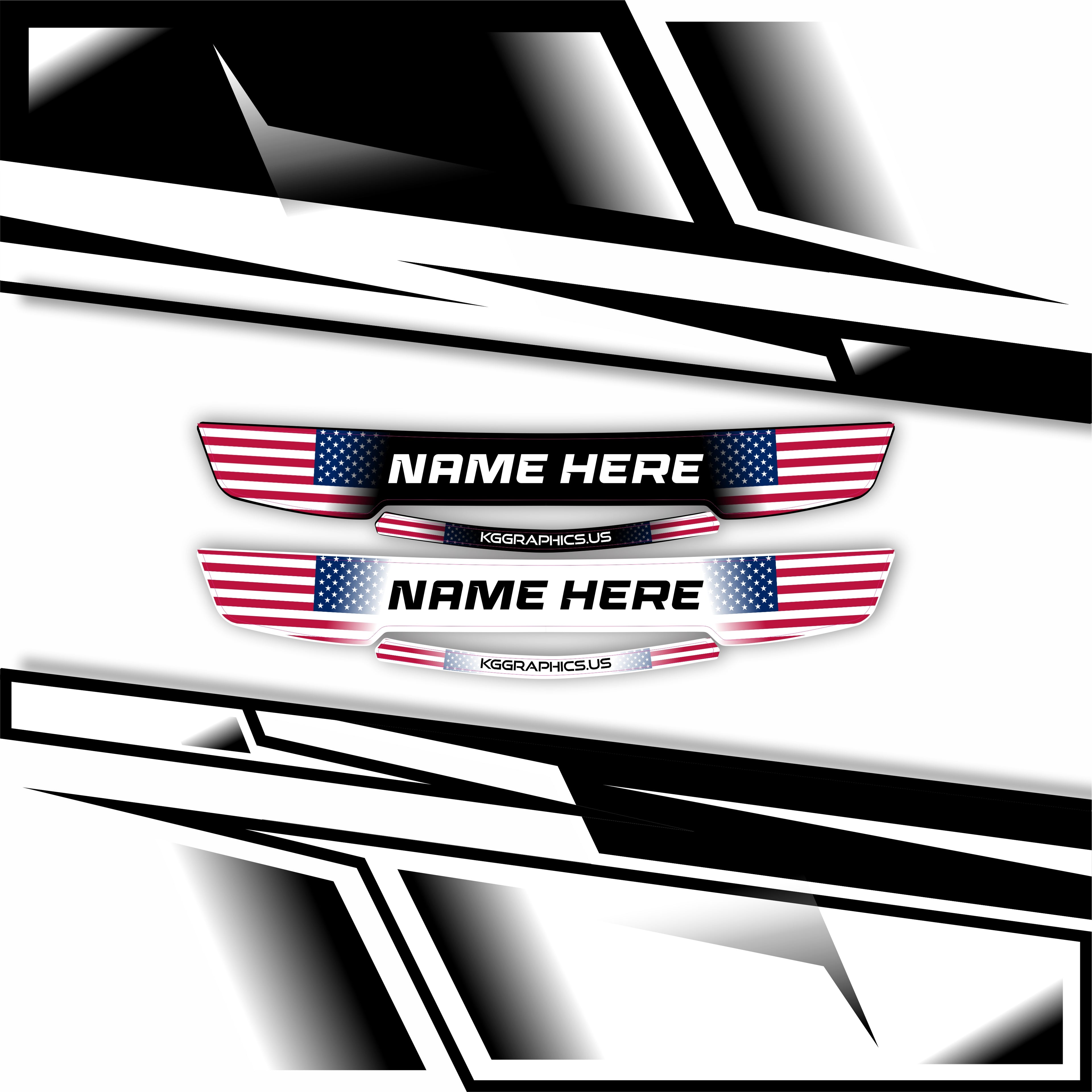 Patriotic Visor Stickers
